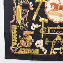 Load image into Gallery viewer, Hermés Black &amp; Gold Scarf
