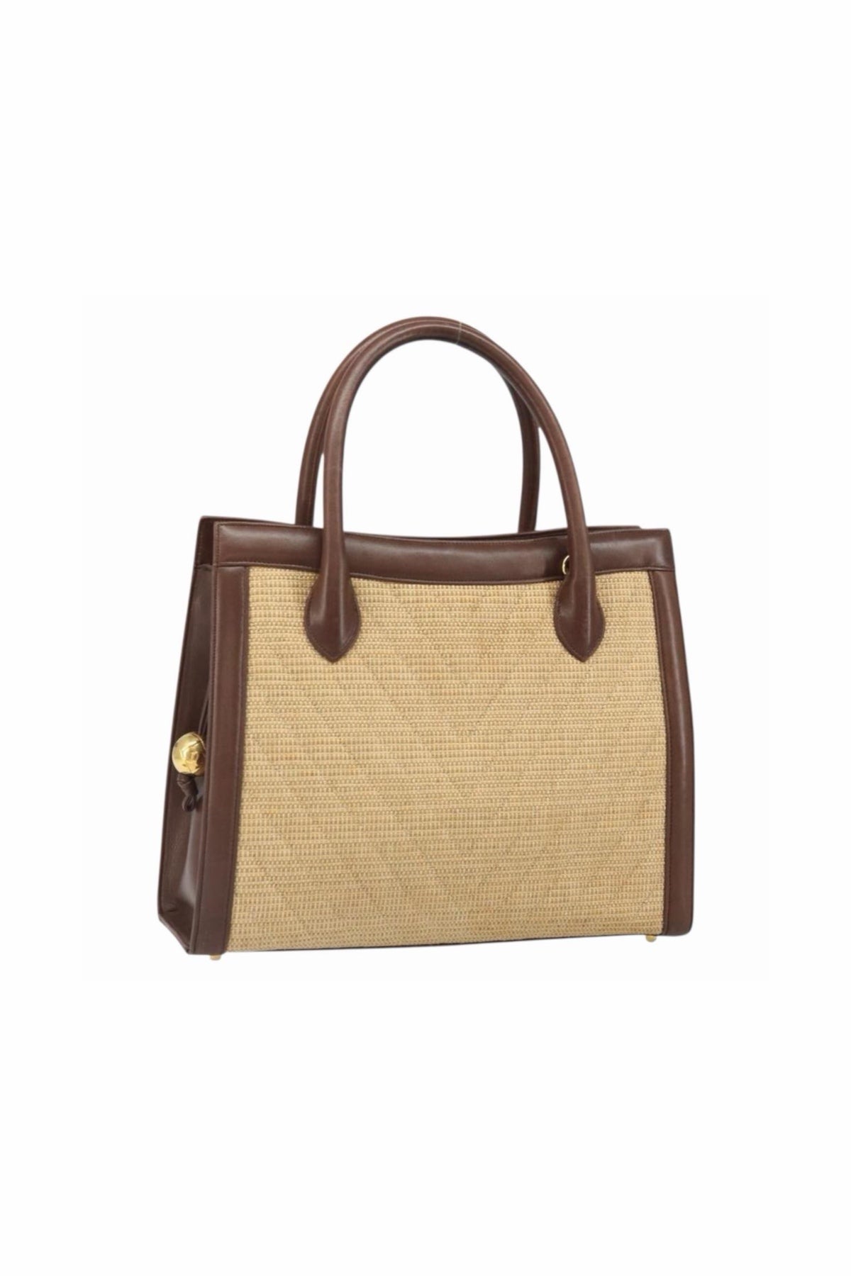 Chanel Raffia and Leather Handbag