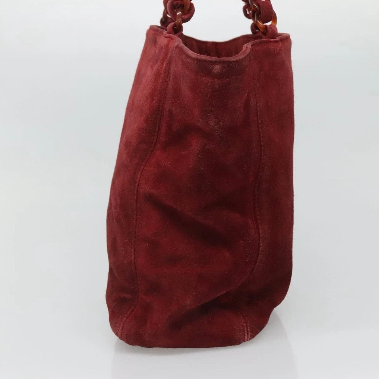 Chanel Red Suede Tote