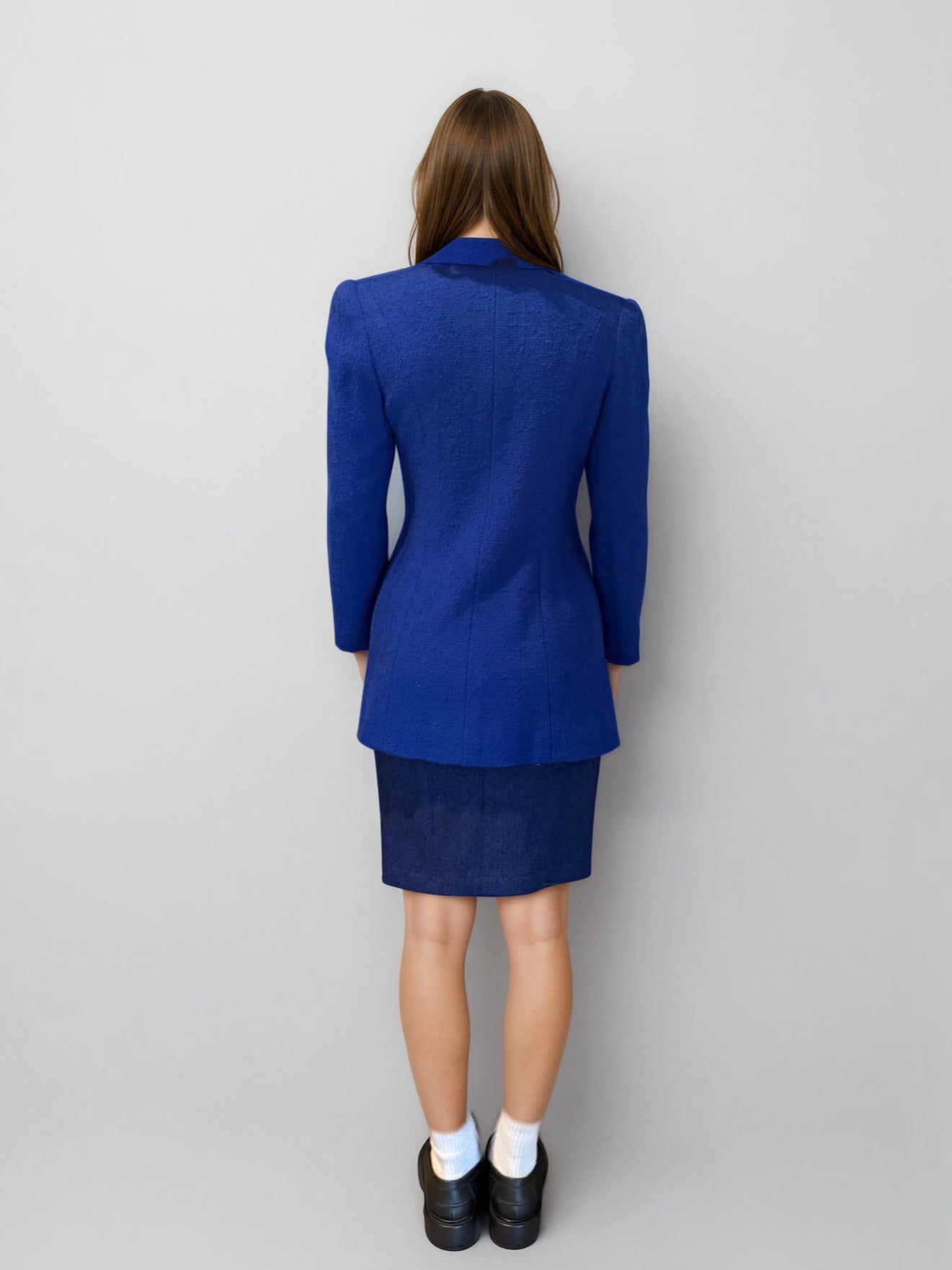 Chanel Cobalt Jacket and Skirt Set