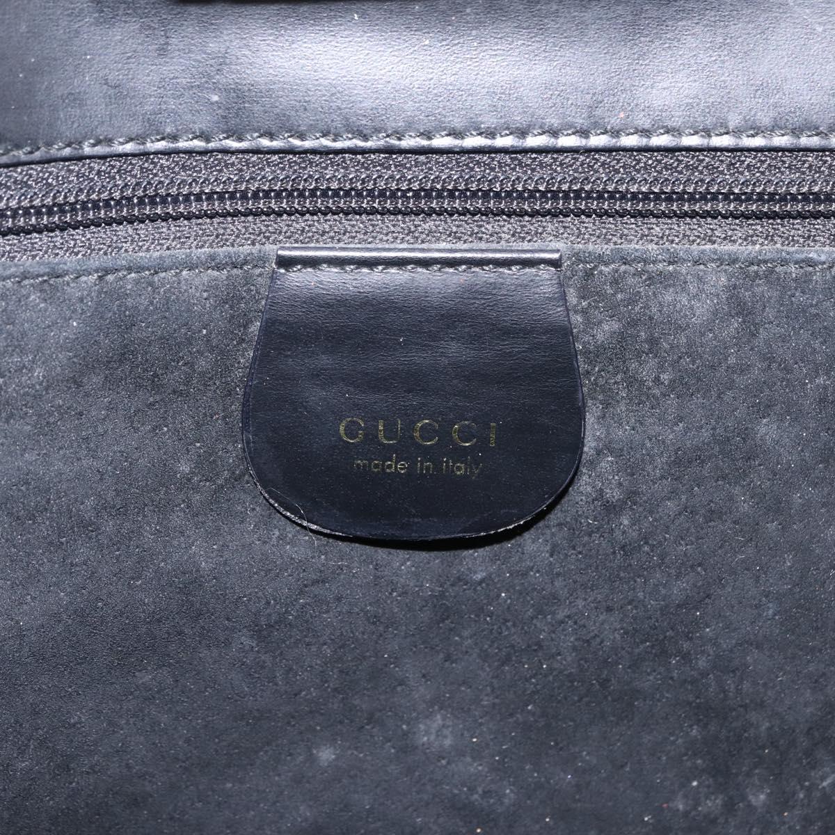Gucci Tom Ford Black Suede Shoulder Bag interior brand stamp