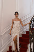 Load image into Gallery viewer, Oscar De La Renta Lace &amp; Fringe Dress
