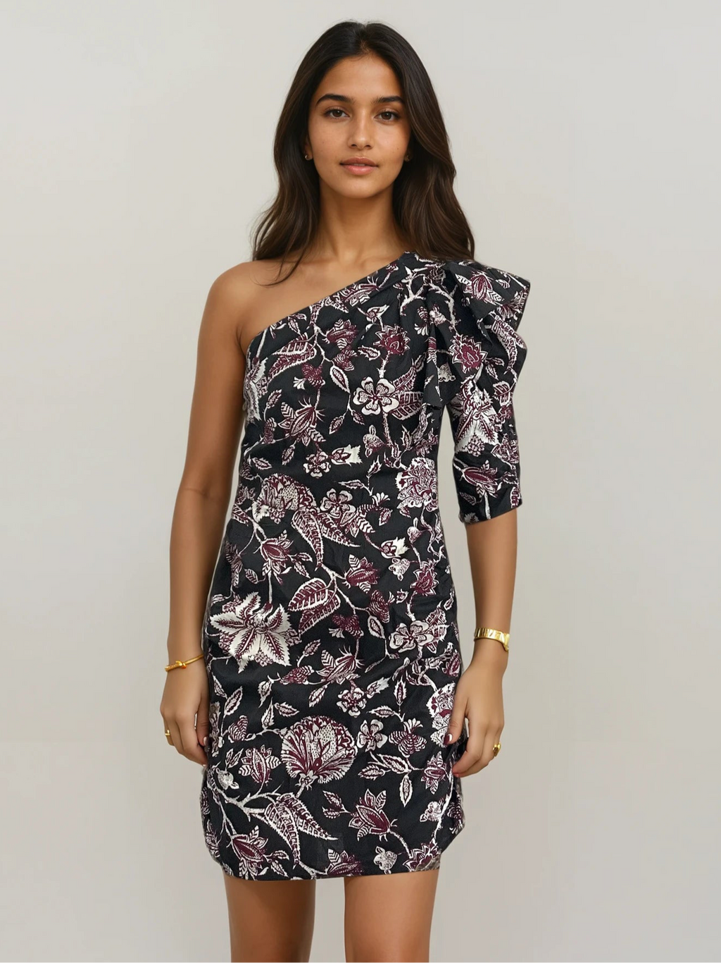 Isabel Marant Floral One Shoulder Dress