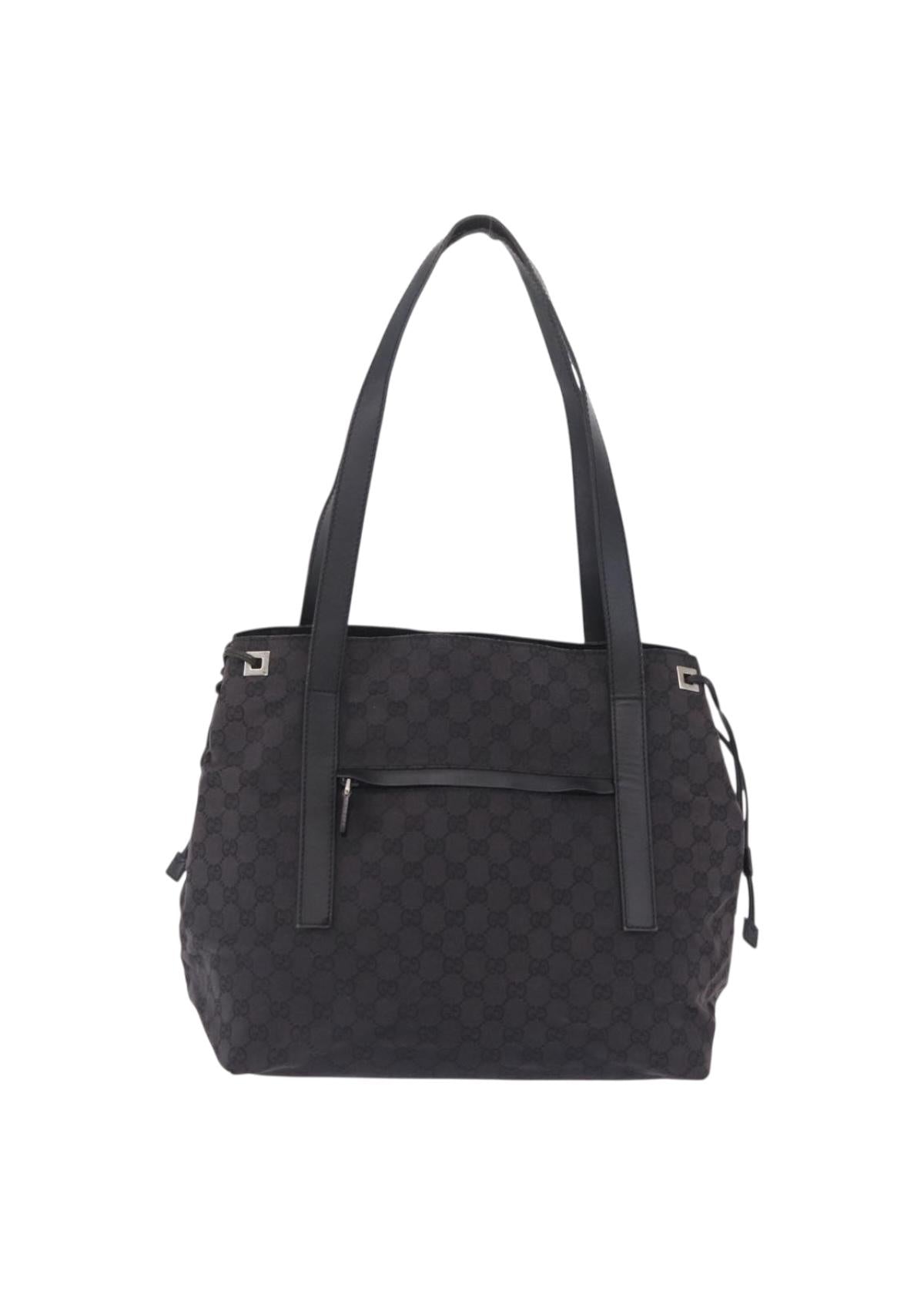 Gucci Black Monogram Tote front
