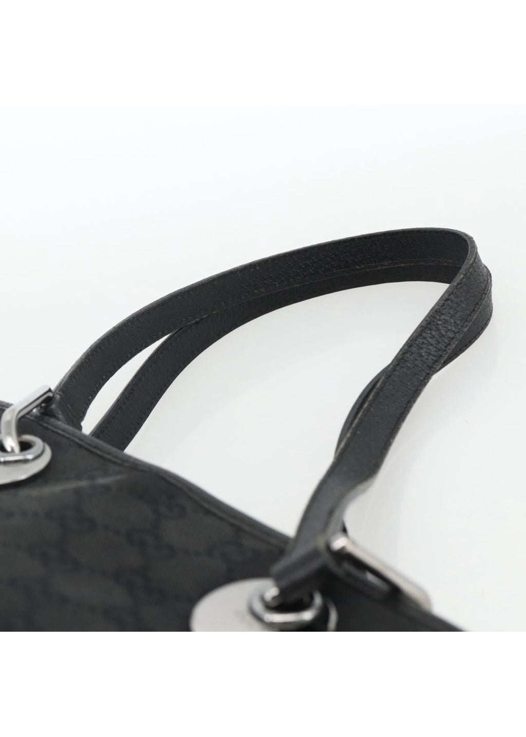 Gucci Black GG Canvas Mini Tote strap