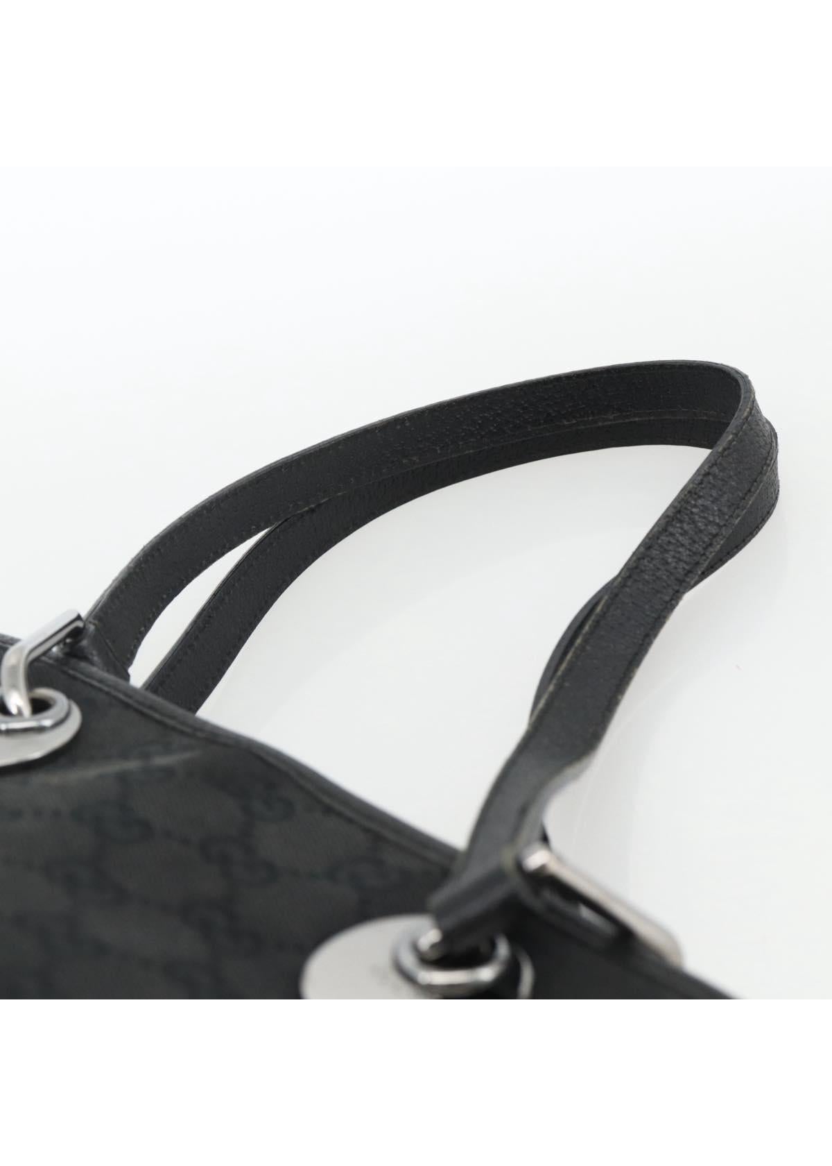 Gucci Black GG Canvas Mini Tote strap