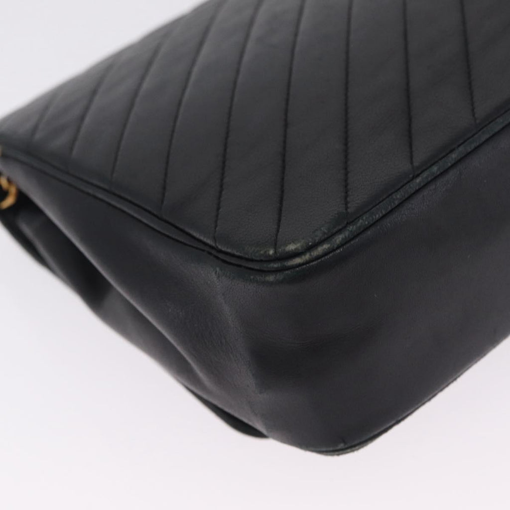 Chanel Black Chevron Stitch Flap Bag photo 12