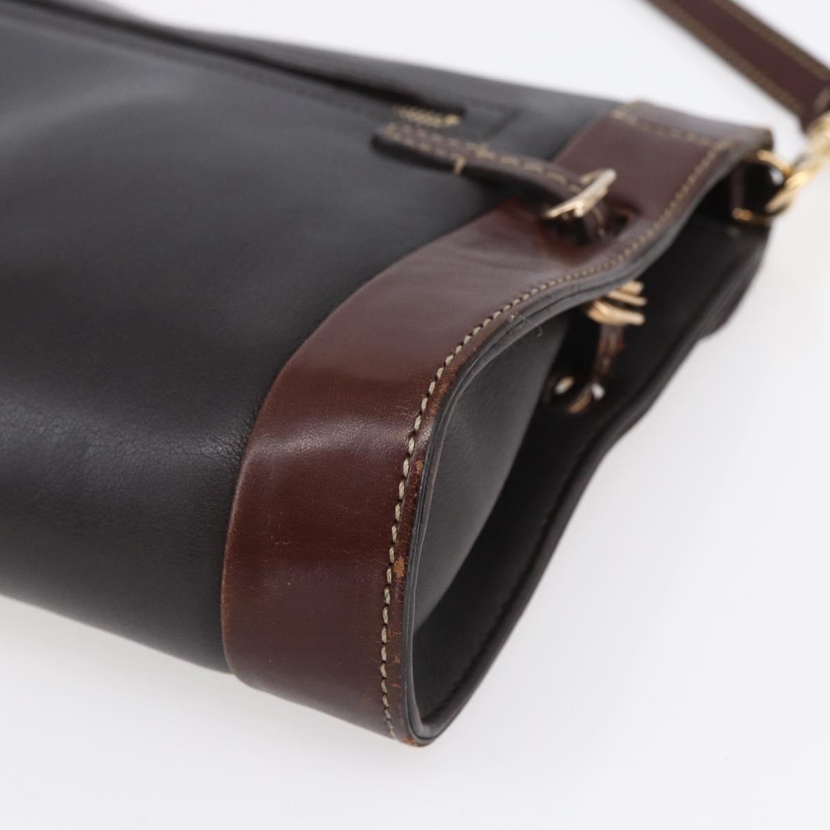 Ferragamo Black and Brown Crossbody