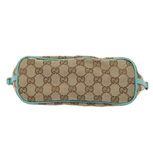 Load image into Gallery viewer, Gucci Brown and Blue Monogram Boat Pochette
