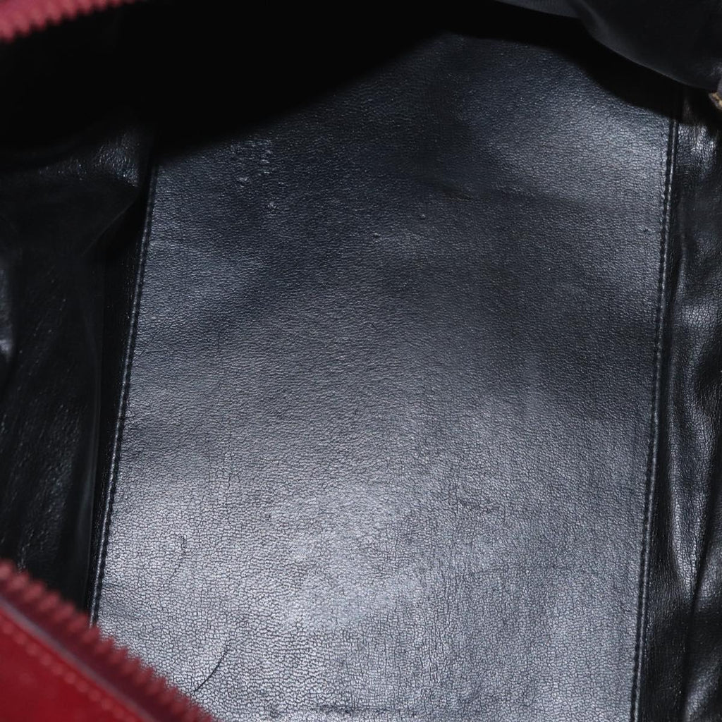 Celine Burgundy Macadam Boston Bag