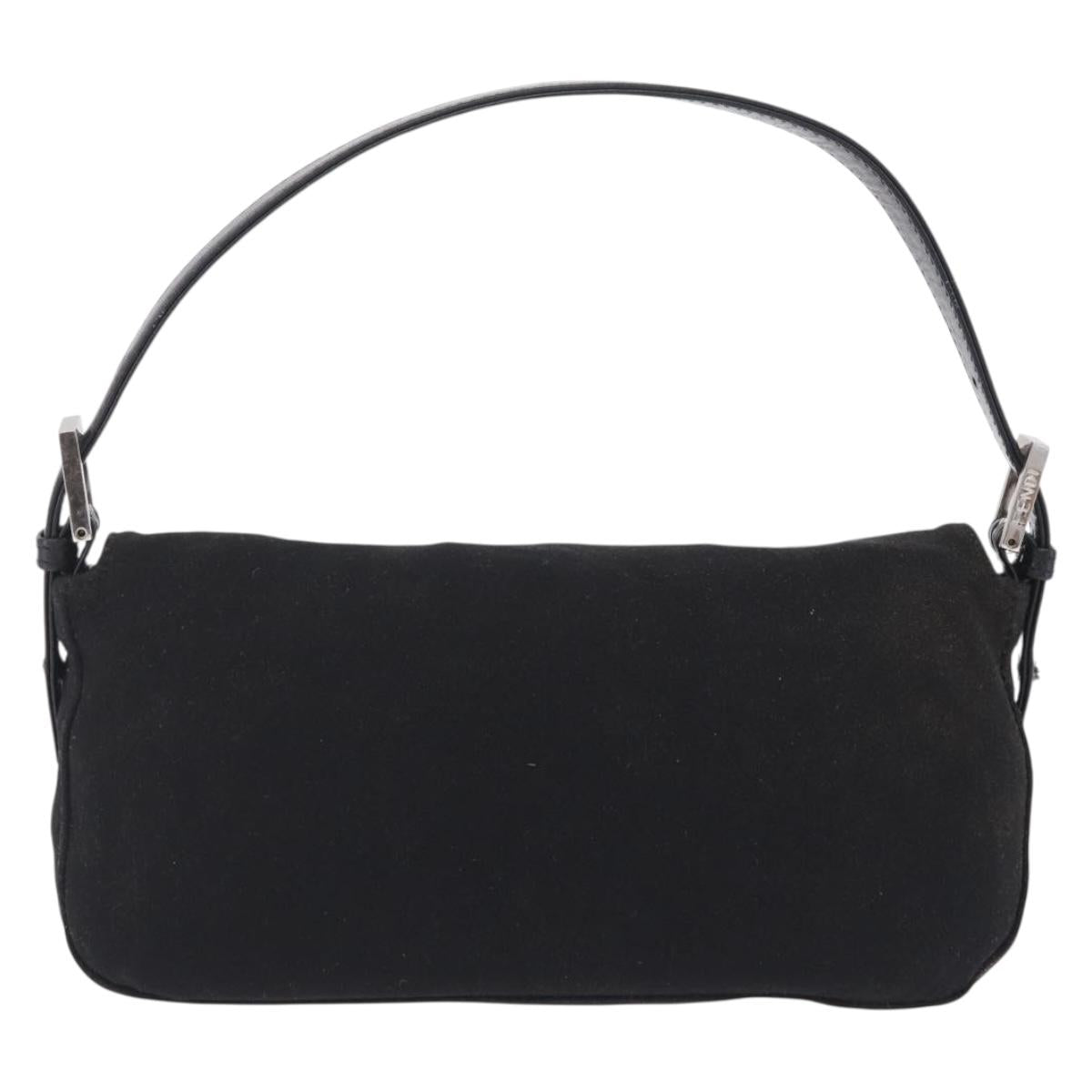 Fendi Black Cotton Jersey Baguette back