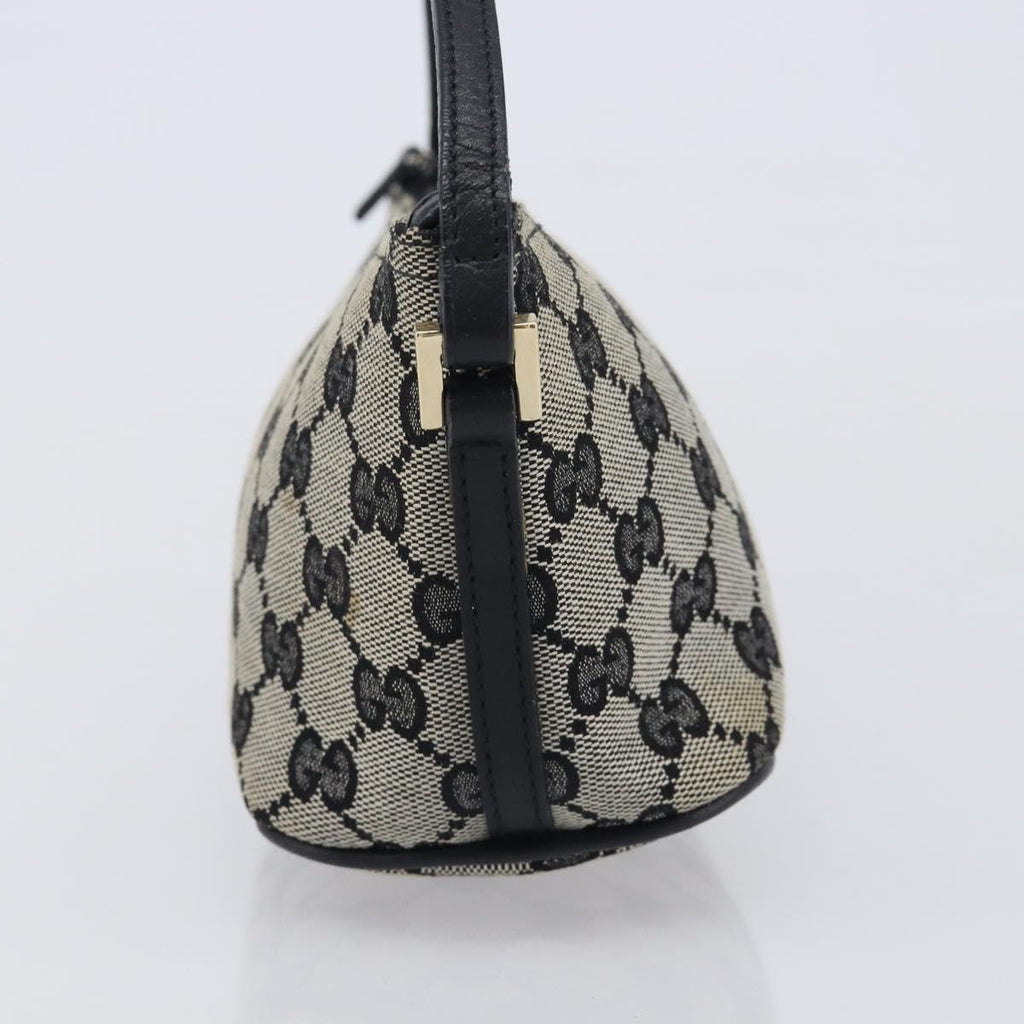 Gucci Navy GG Canvas Boat Pochette side