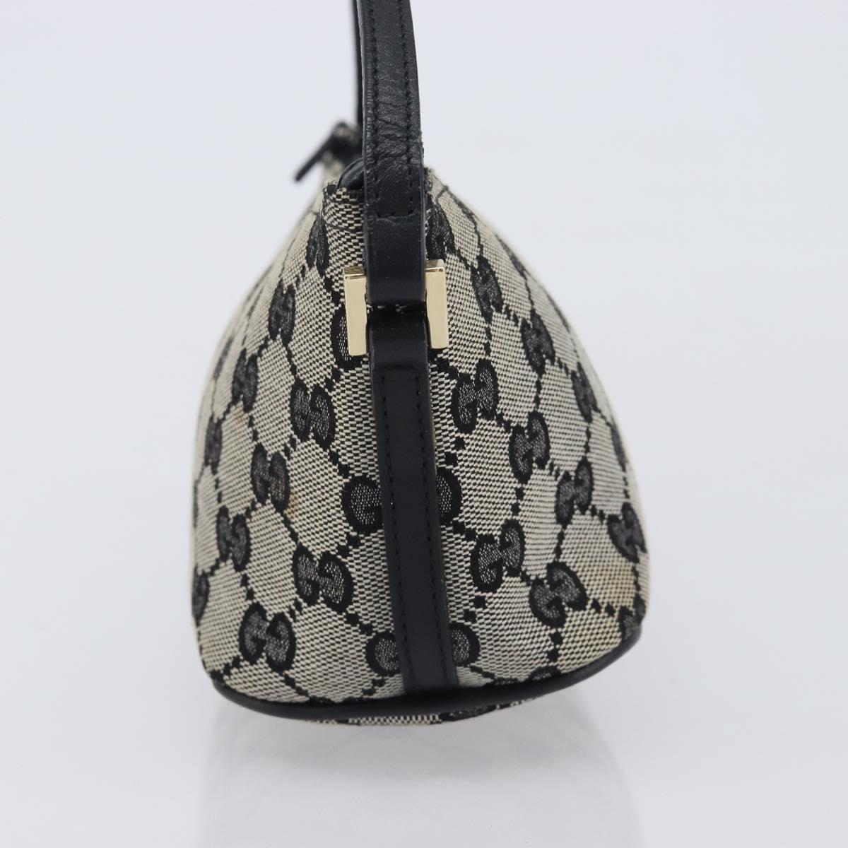 Gucci Navy GG Canvas Boat Pochette side