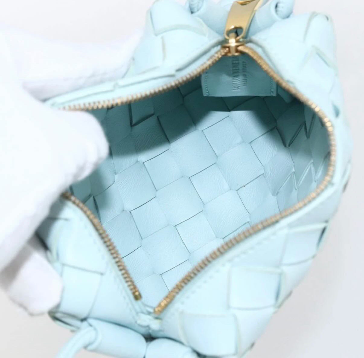 Bottega Veneta Blue Mini Crossbody Bag