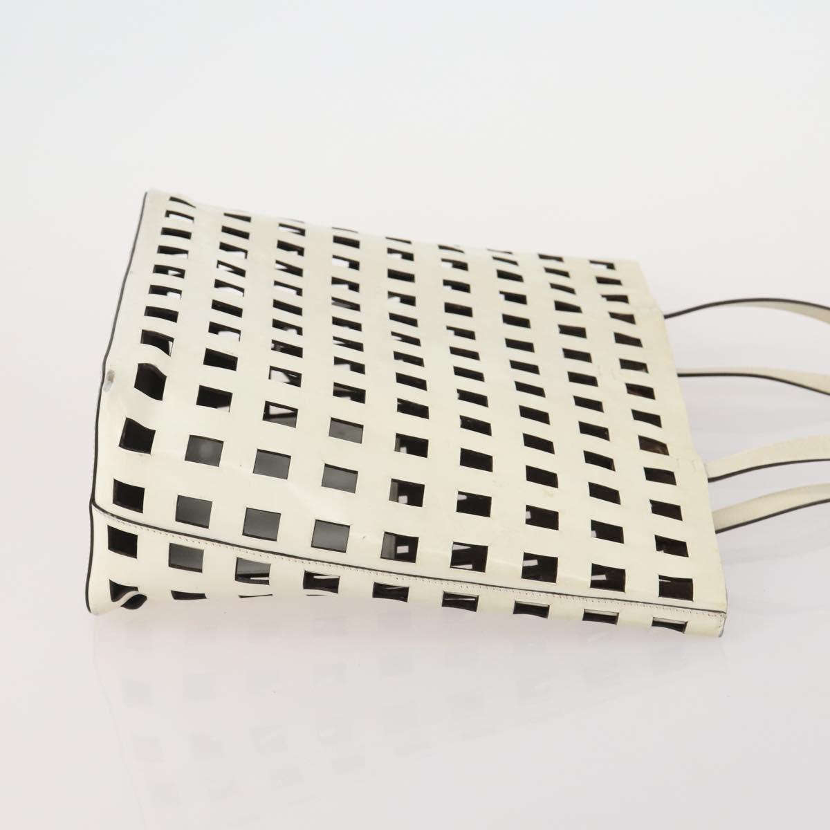 Prada White Lasercut Tote