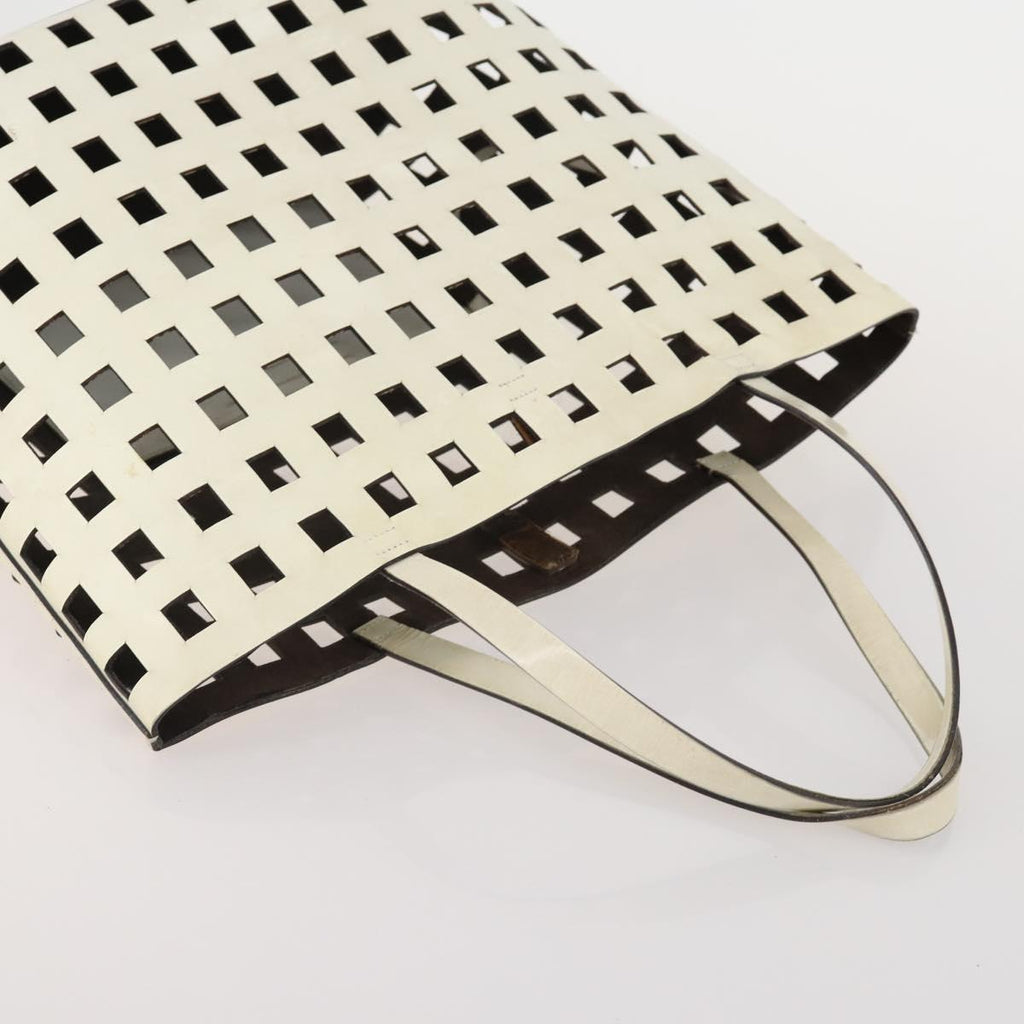 Prada White Lasercut Tote