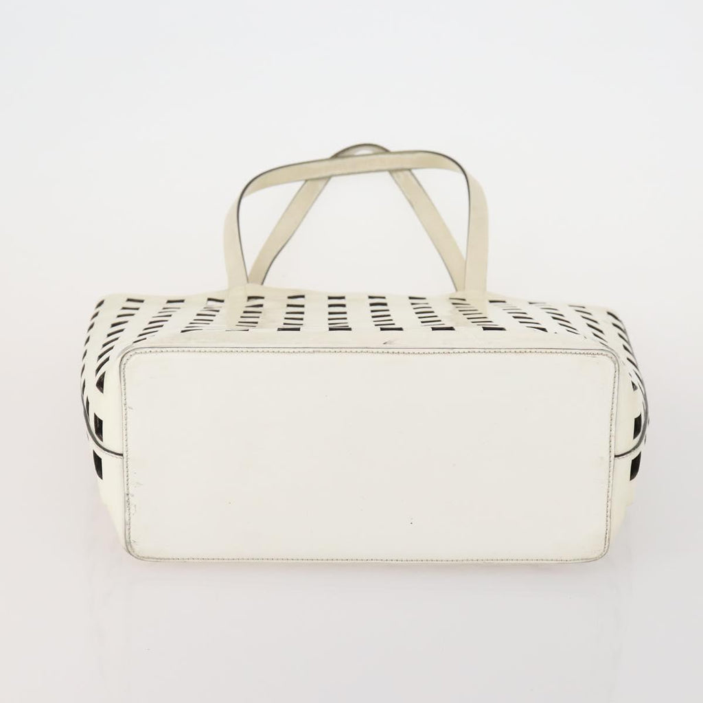 Prada White Lasercut Tote