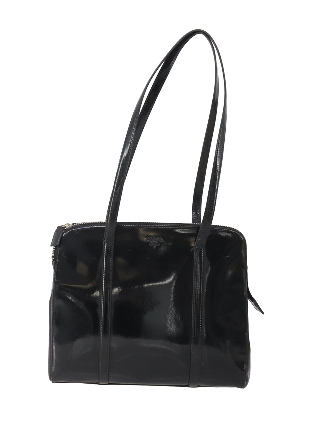 Prada Black Patent Leather Shoulder Bag