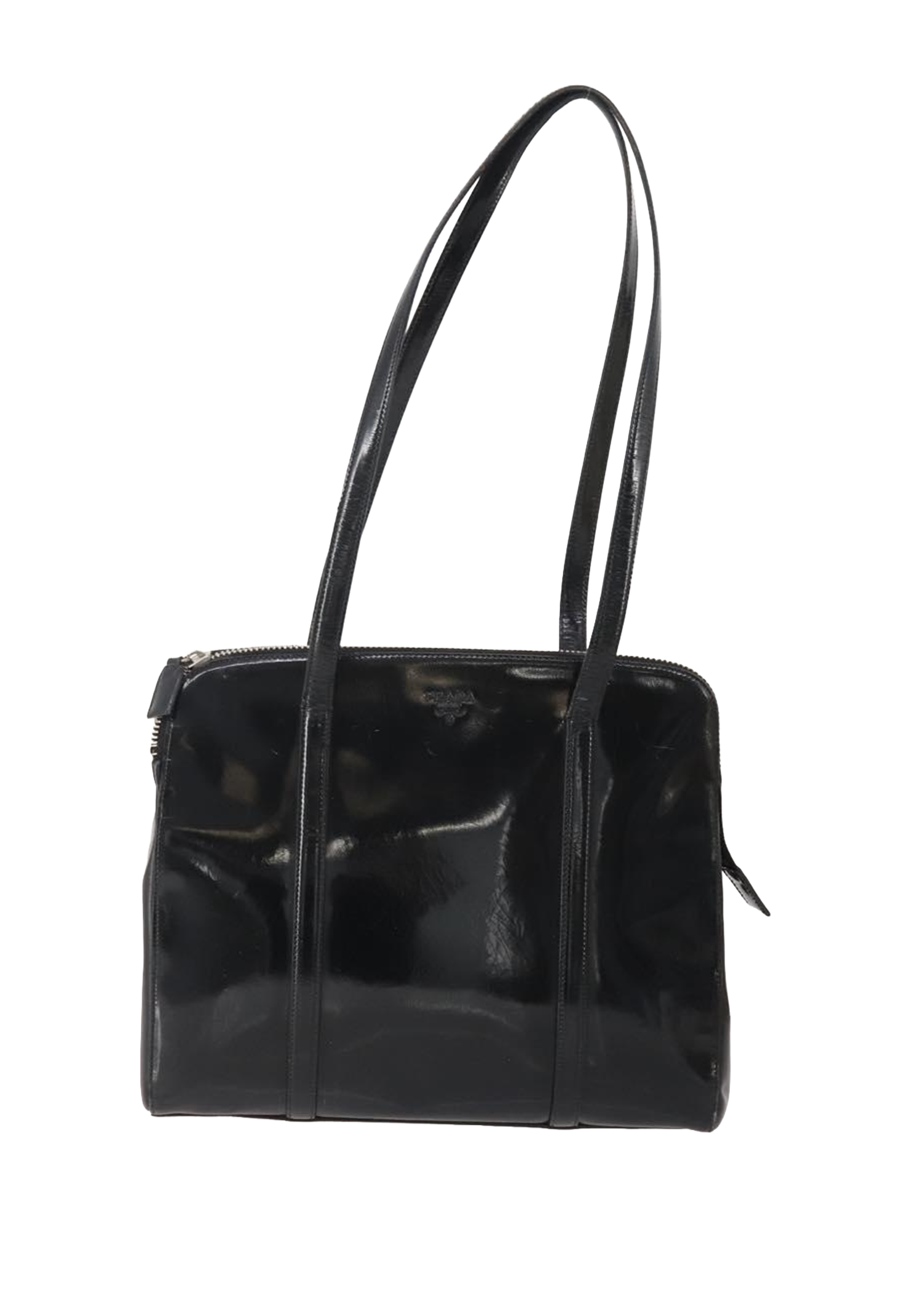 Prada Black Patent Leather Shoulder Bag