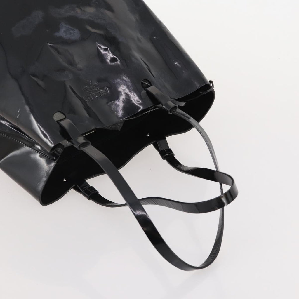 Prada Black Patent Leather Bucket Tote