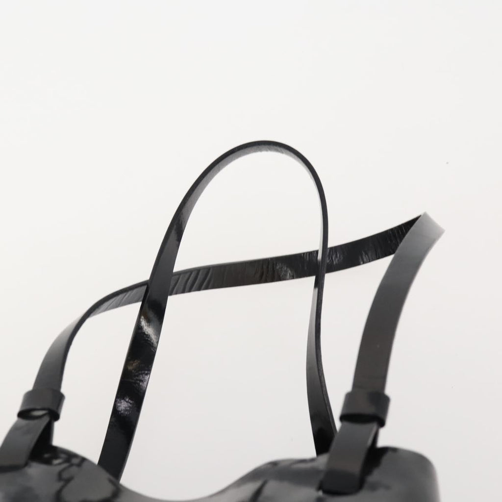 Prada Black Patent Leather Bucket Tote