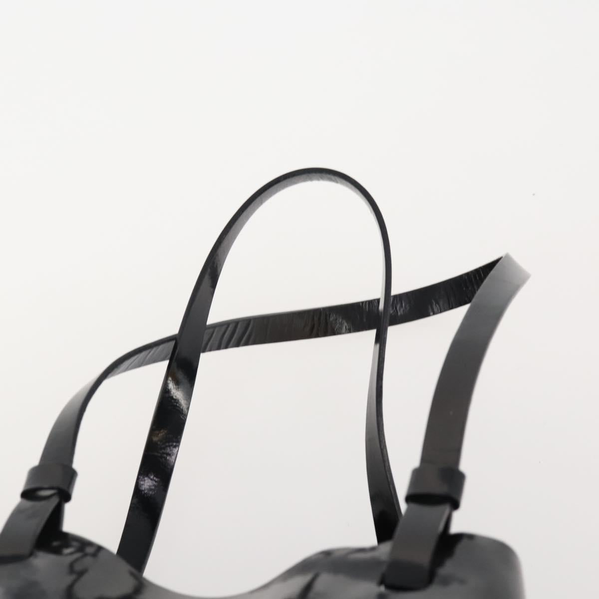 Prada Black Patent Leather Bucket Tote