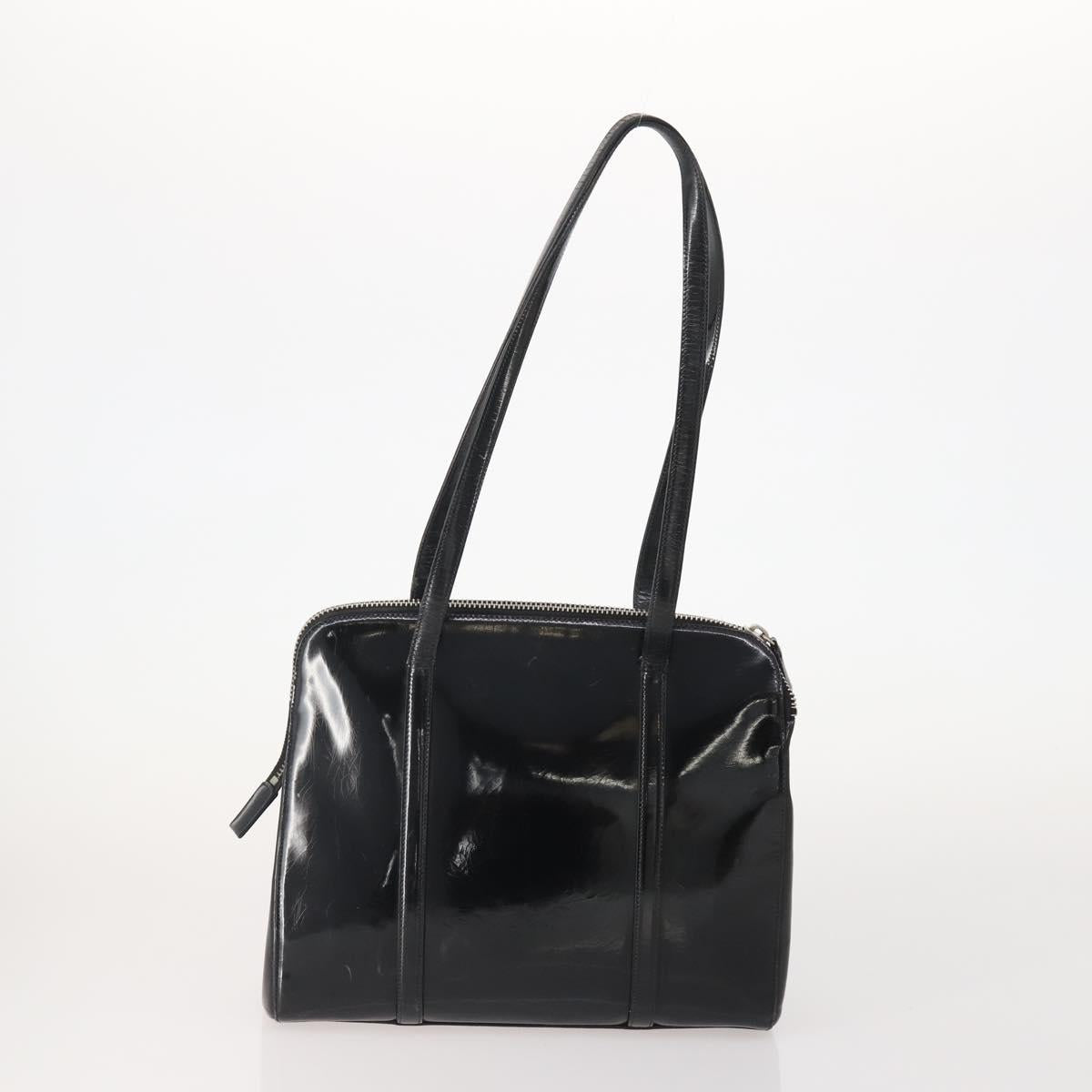 Prada Black Patent Leather Shoulder Bag