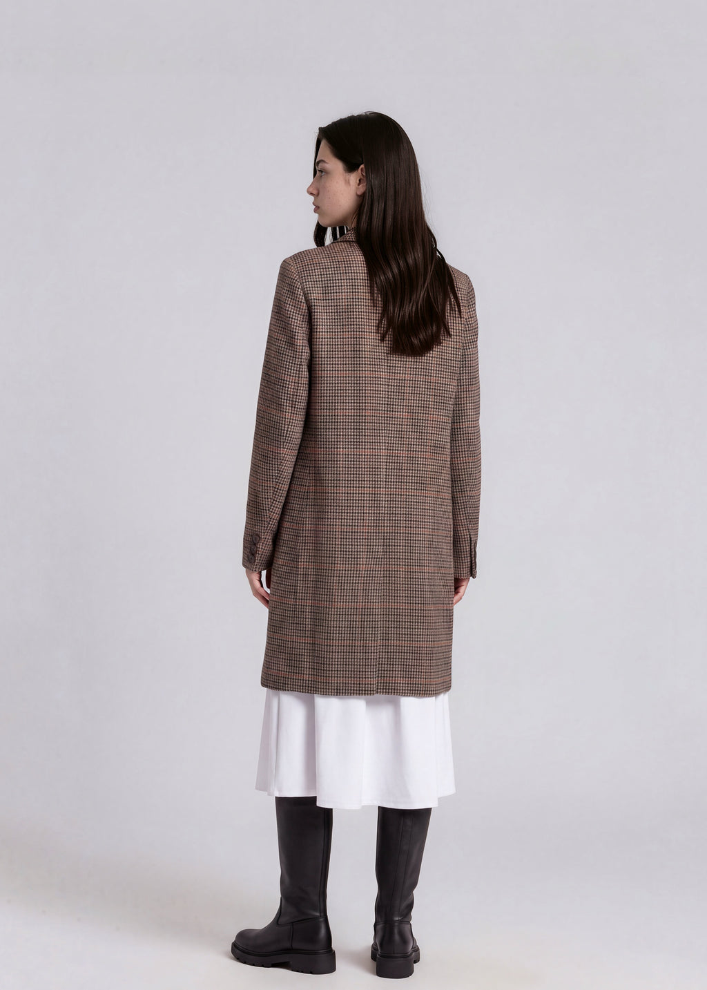 Ralph Lauren Plaid Printed Wool Coat