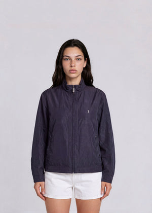YSL Navy Windbreaker Contrast Stitch Bomber