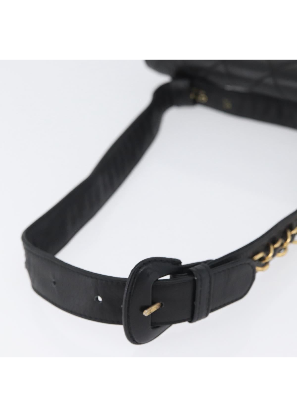 Chanel Black Quilted Leather Belt Bag belt