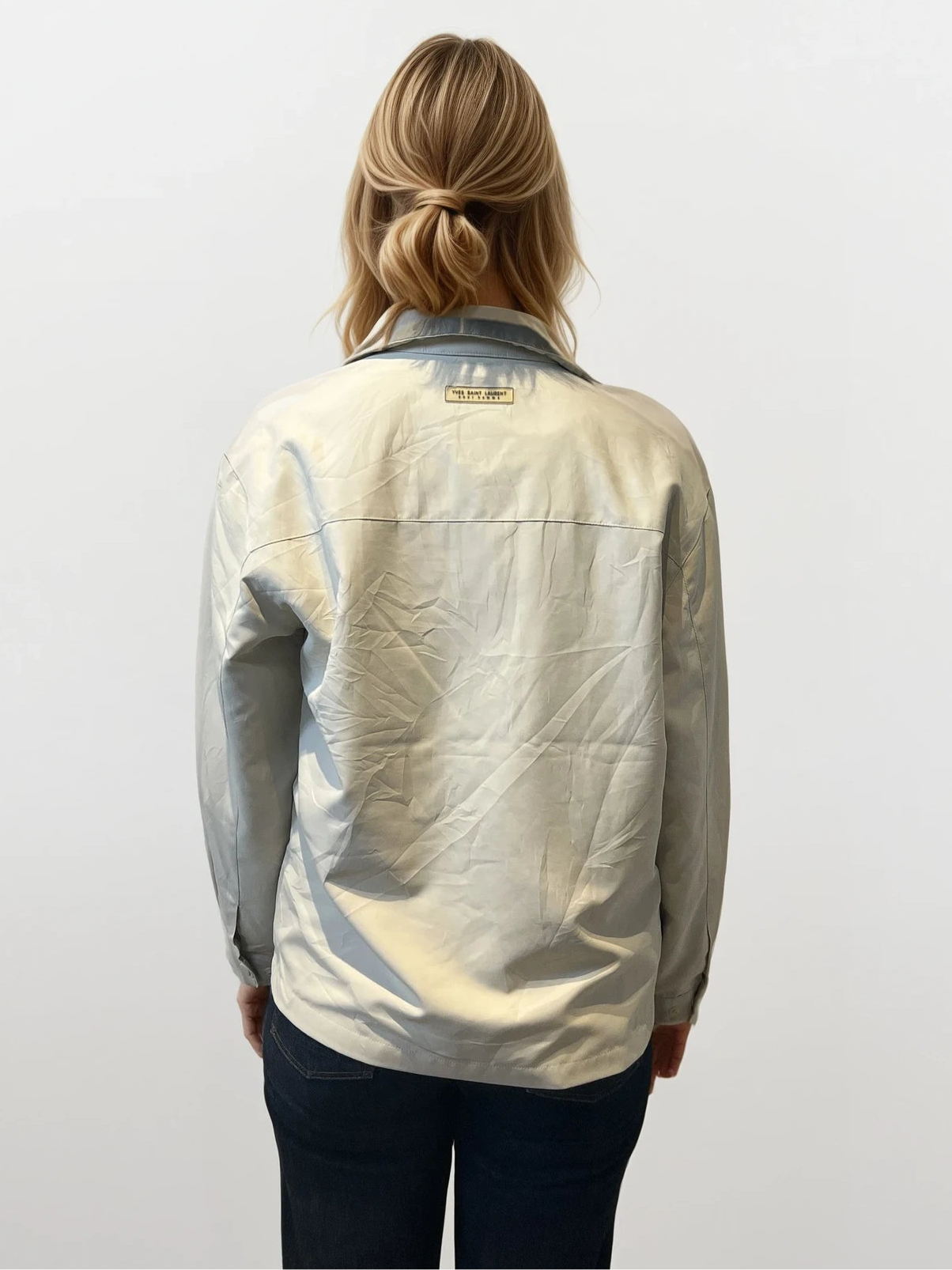 YSL Cream and Grey Bomber
