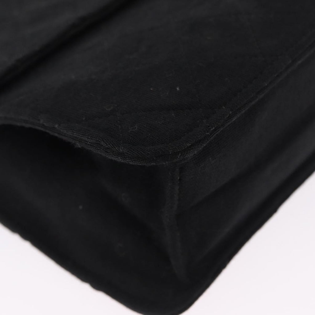 Chanel Black Cotton Flap Bag