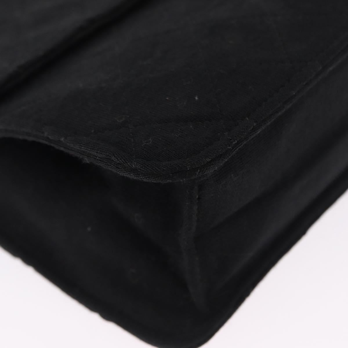 Chanel Black Cotton Flap Bag
