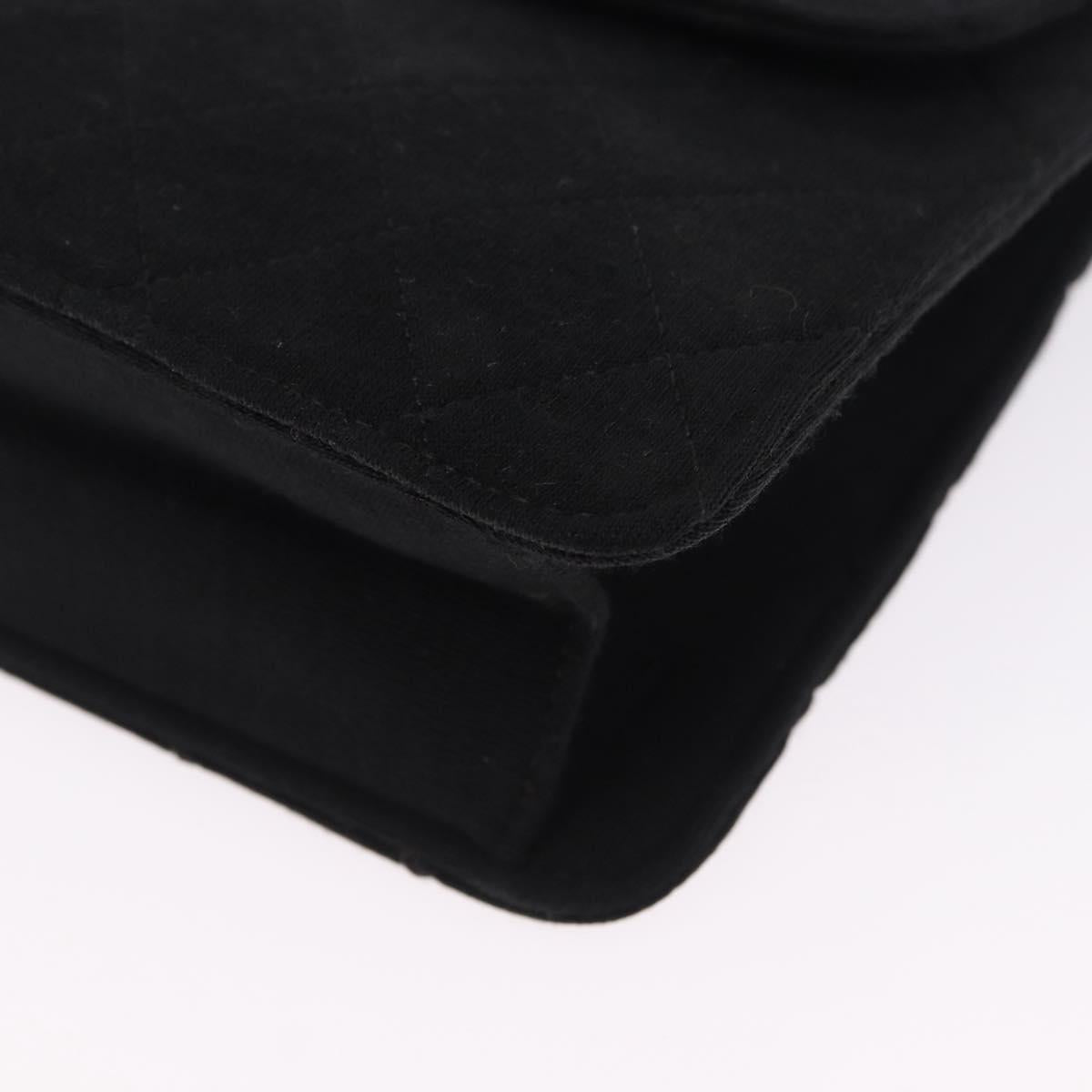 Chanel Black Cotton Flap Bag