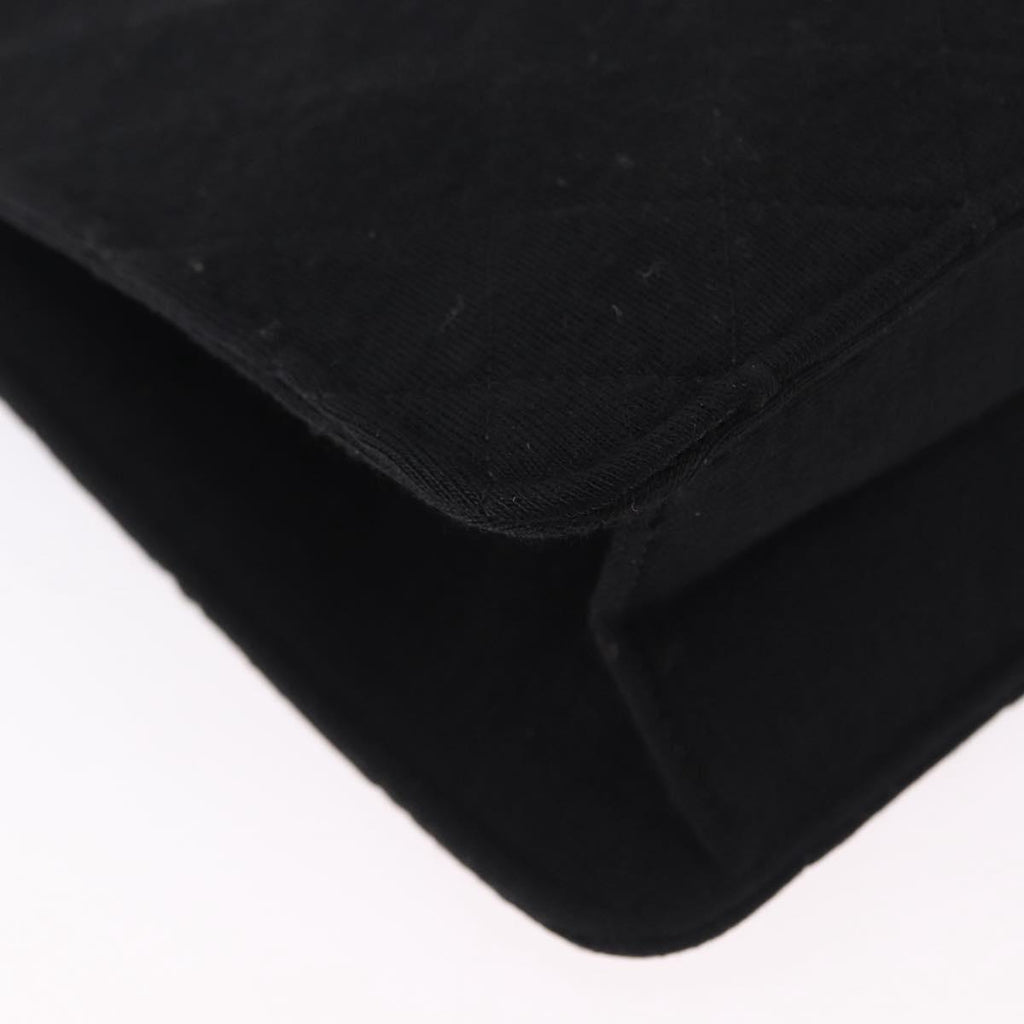 Chanel Black Cotton Flap Bag