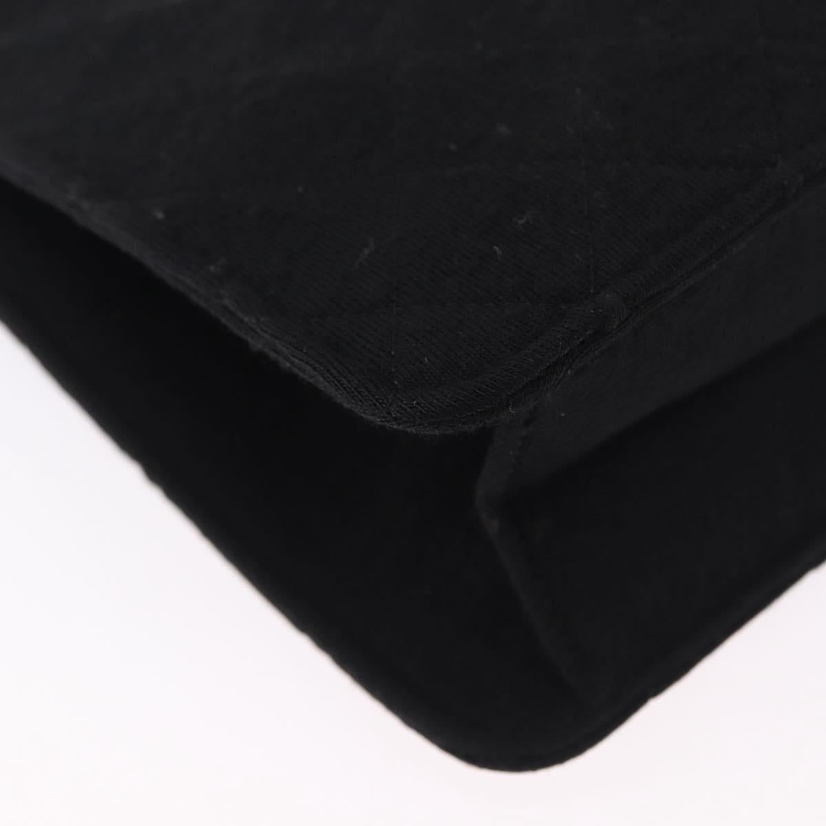 Chanel Black Cotton Flap Bag