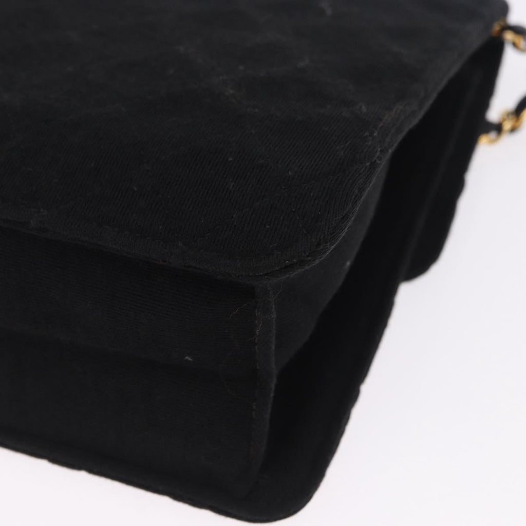 Chanel Black Cotton Flap Bag