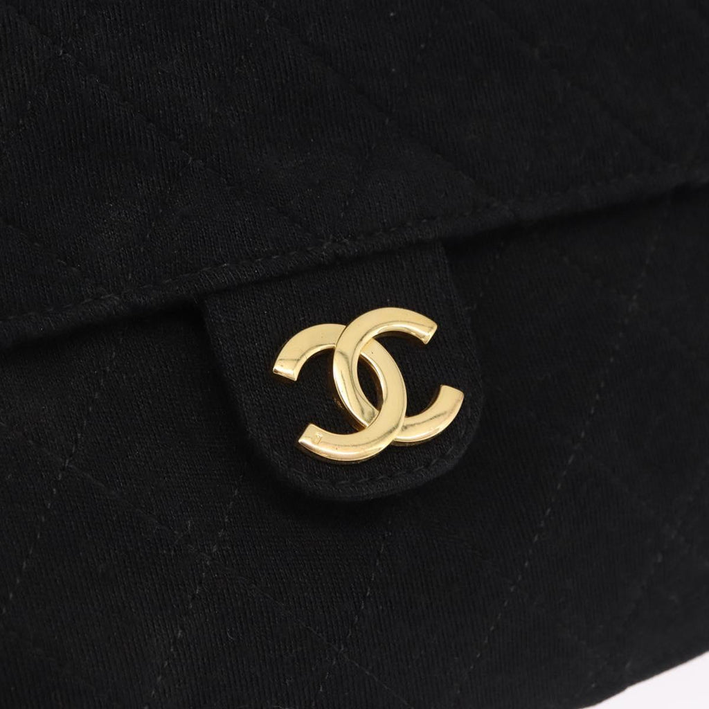 Chanel Black Cotton Flap Bag