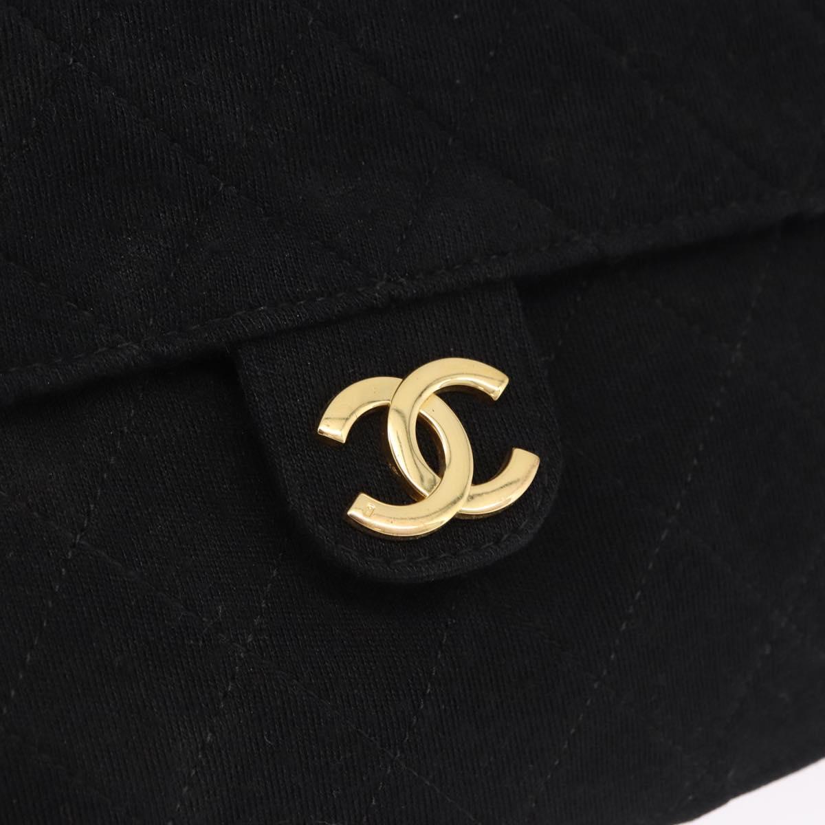 Chanel Black Cotton Flap Bag