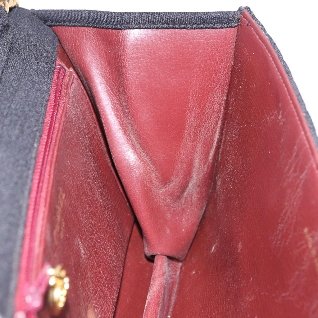 Chanel Black Cotton Flap Bag