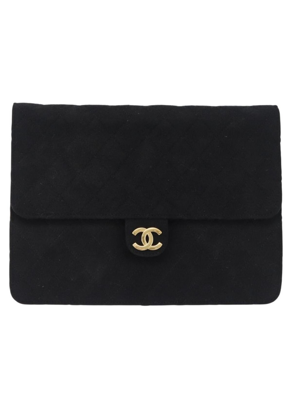 Chanel Black Cotton Flap Bag