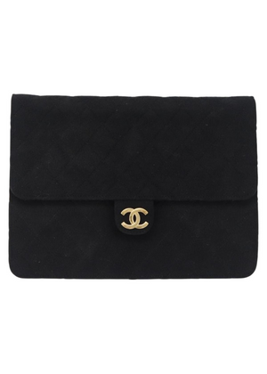 Chanel Black Cotton Flap Bag