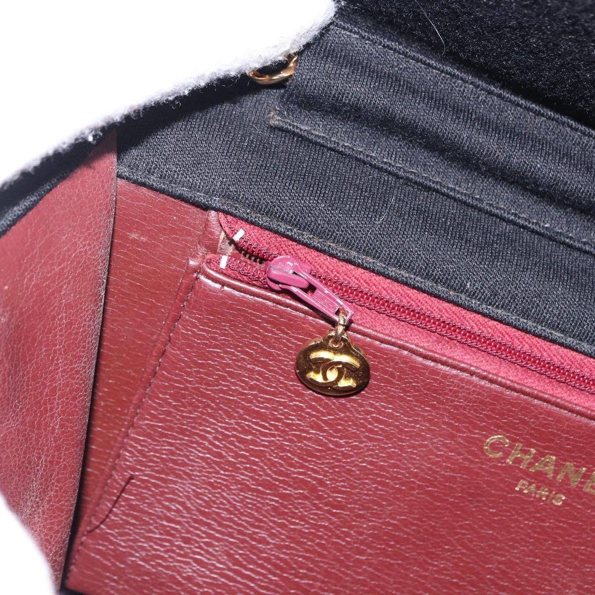 Chanel Black Cotton Flap Bag