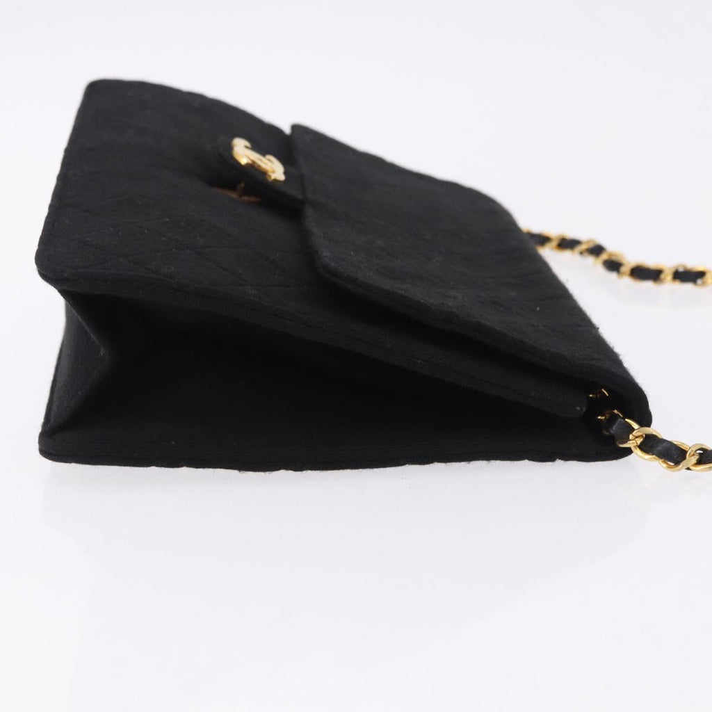Chanel Black Cotton Flap Bag