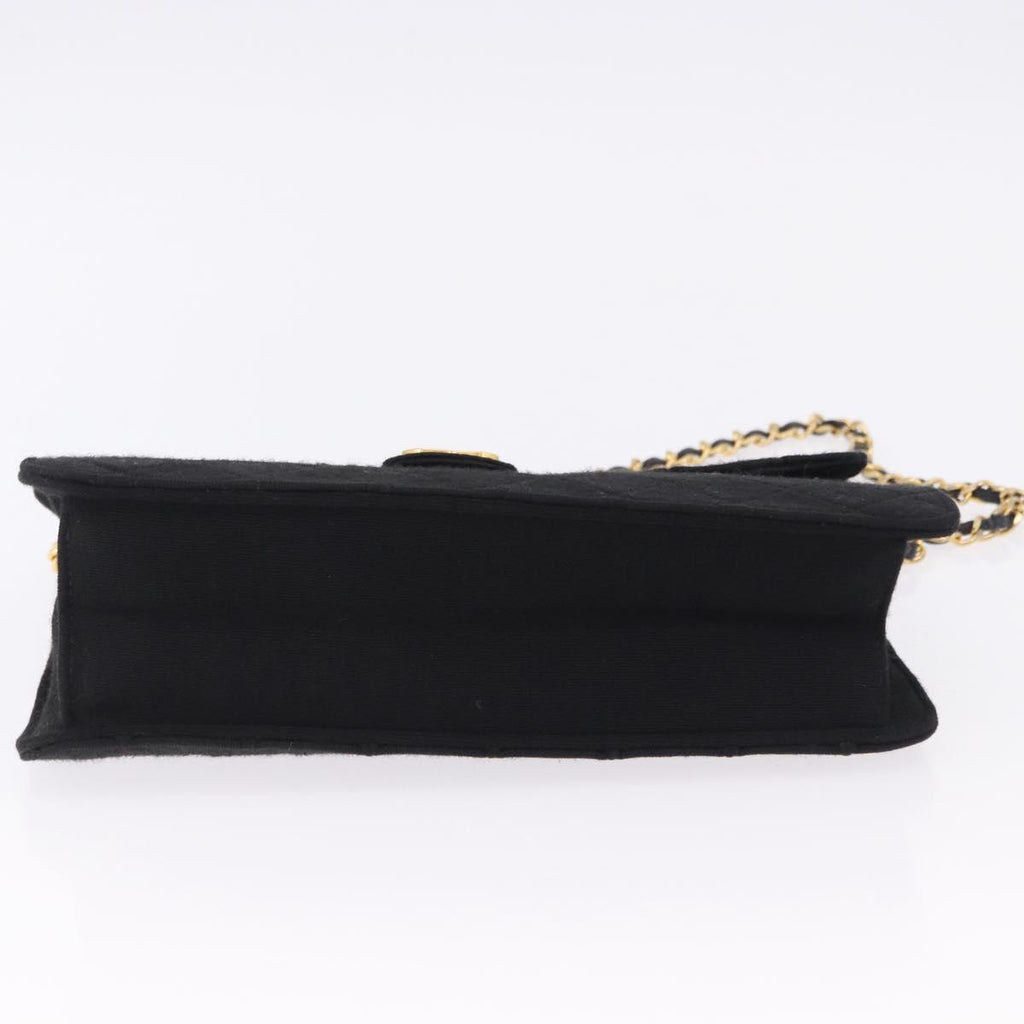 Chanel Black Cotton Flap Bag