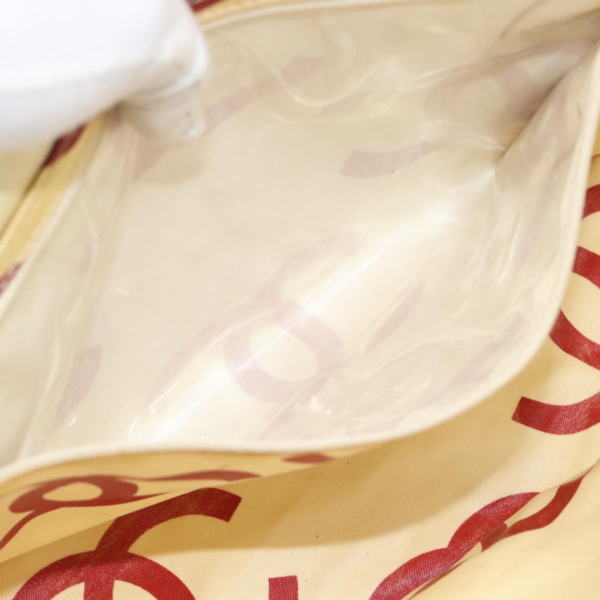 Chanel White Raffia Tote