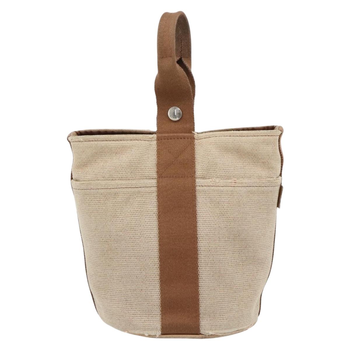 Hermès Beige Canvas Handbag