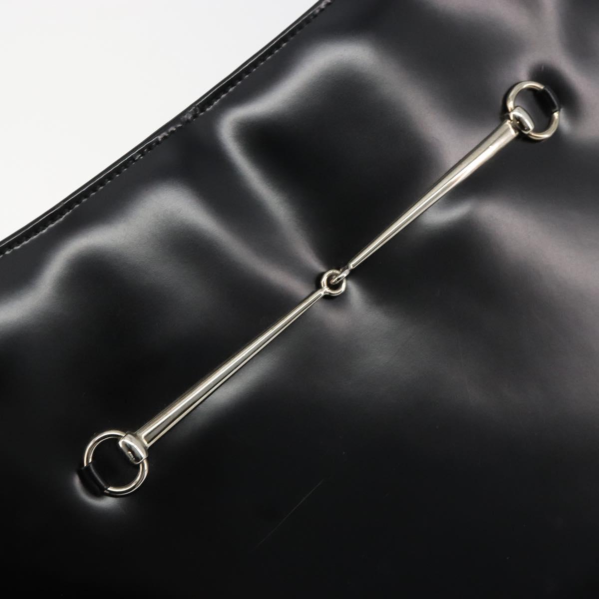 Gucci Black Leather Horsebit Tote