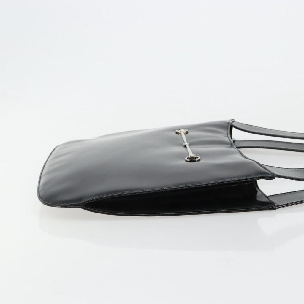 Gucci Black Leather Horsebit Tote