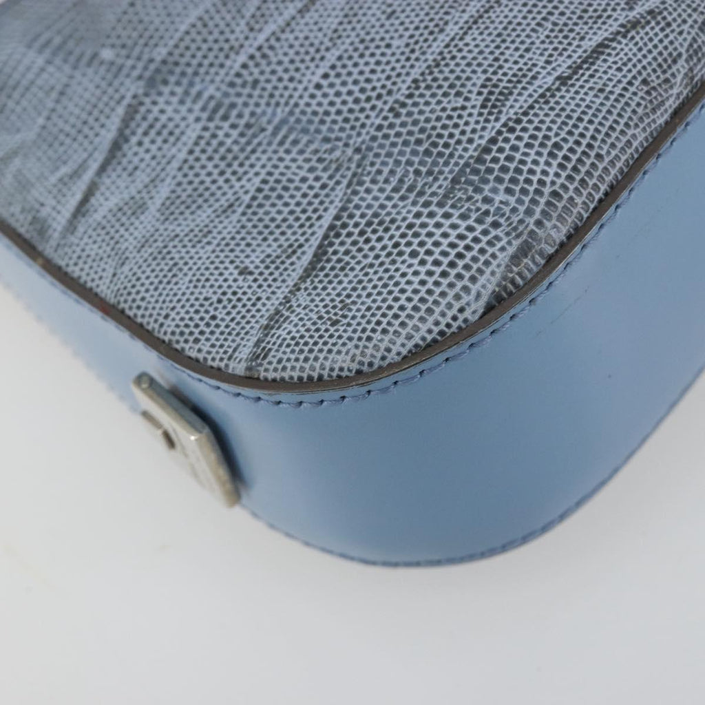Ferragamo Blue Lizard Shoulder Bag
